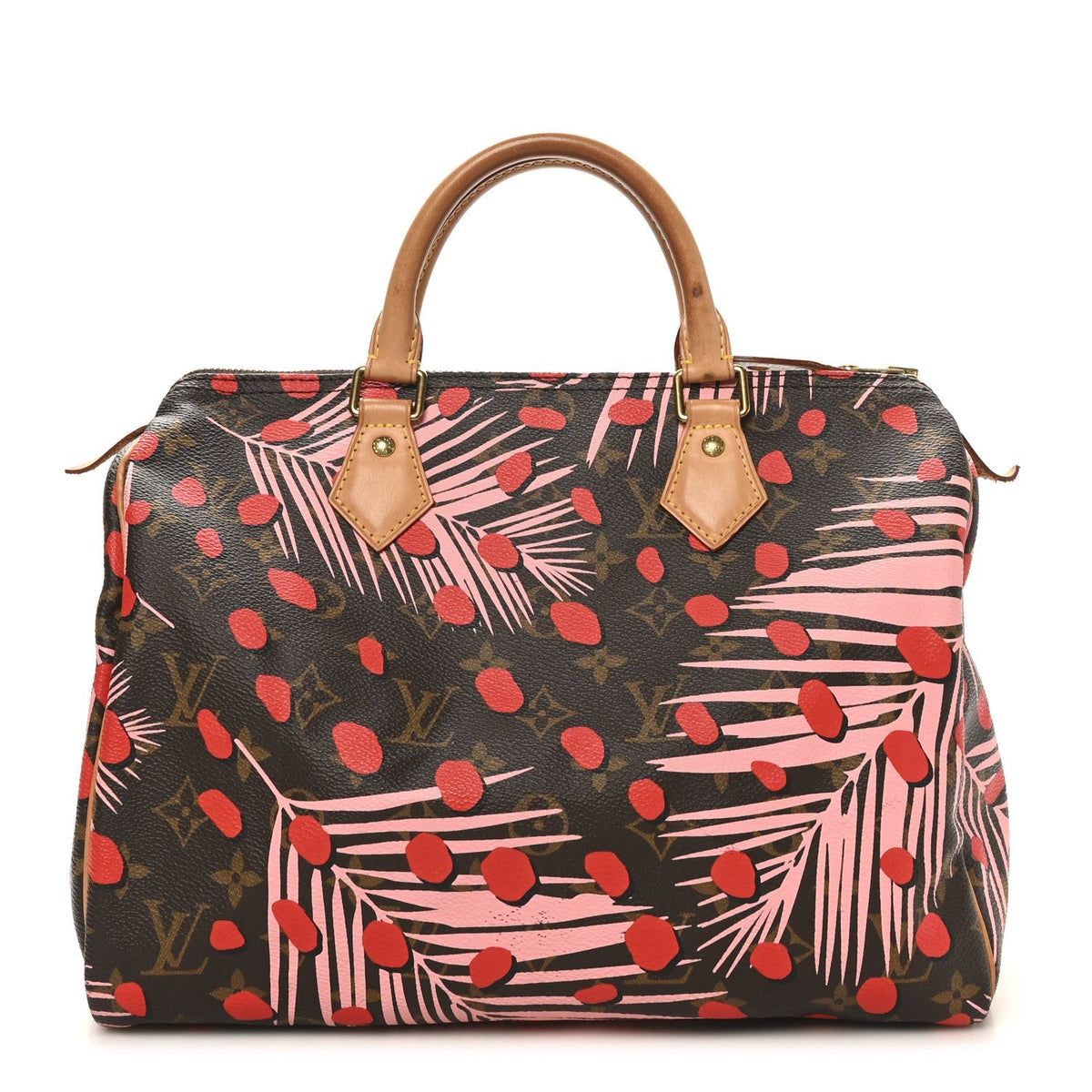 Monogram Jungle Dots Speedy 30 Sugar Pink Poppy