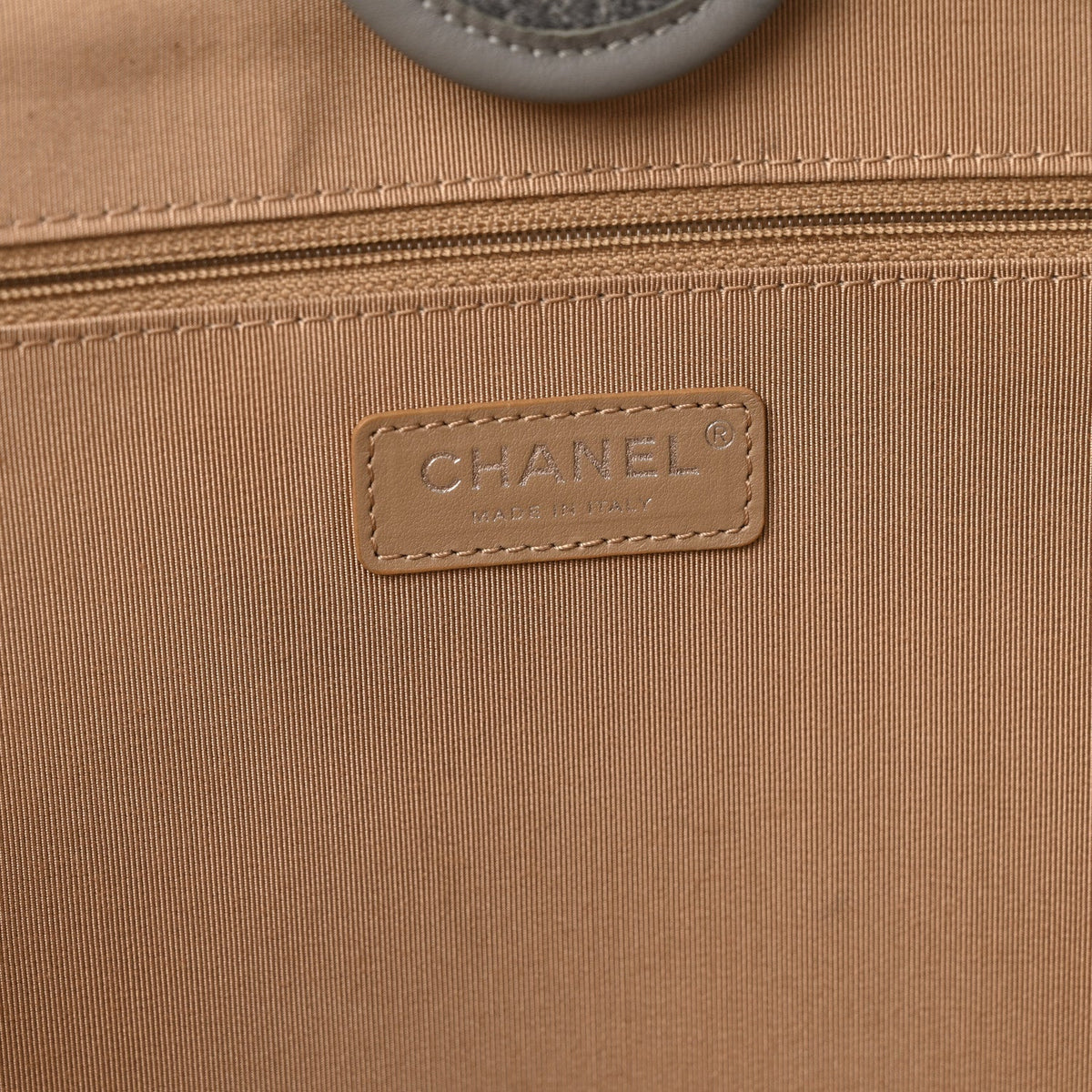Wool Felt Large Deauville Tote Grey Beige