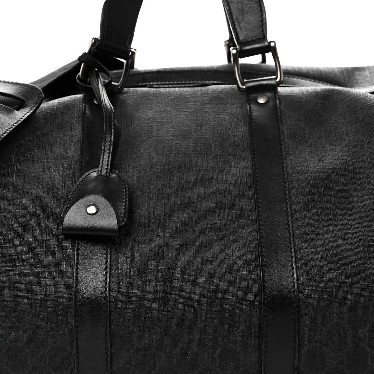 GG Supreme Monogram Medium Carry-On Duffle Bag Black Grey