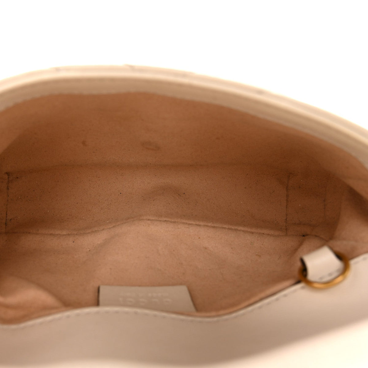 Calfskin Matelasse Super Mini GG Marmont Shoulder Bag White