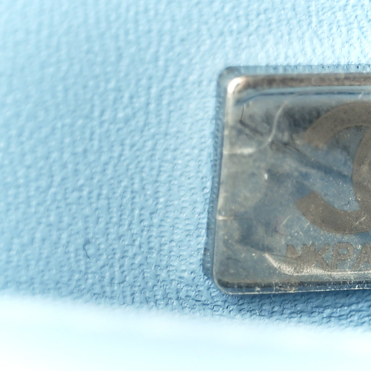 Denim Strass Evening Flap Bag Blue
