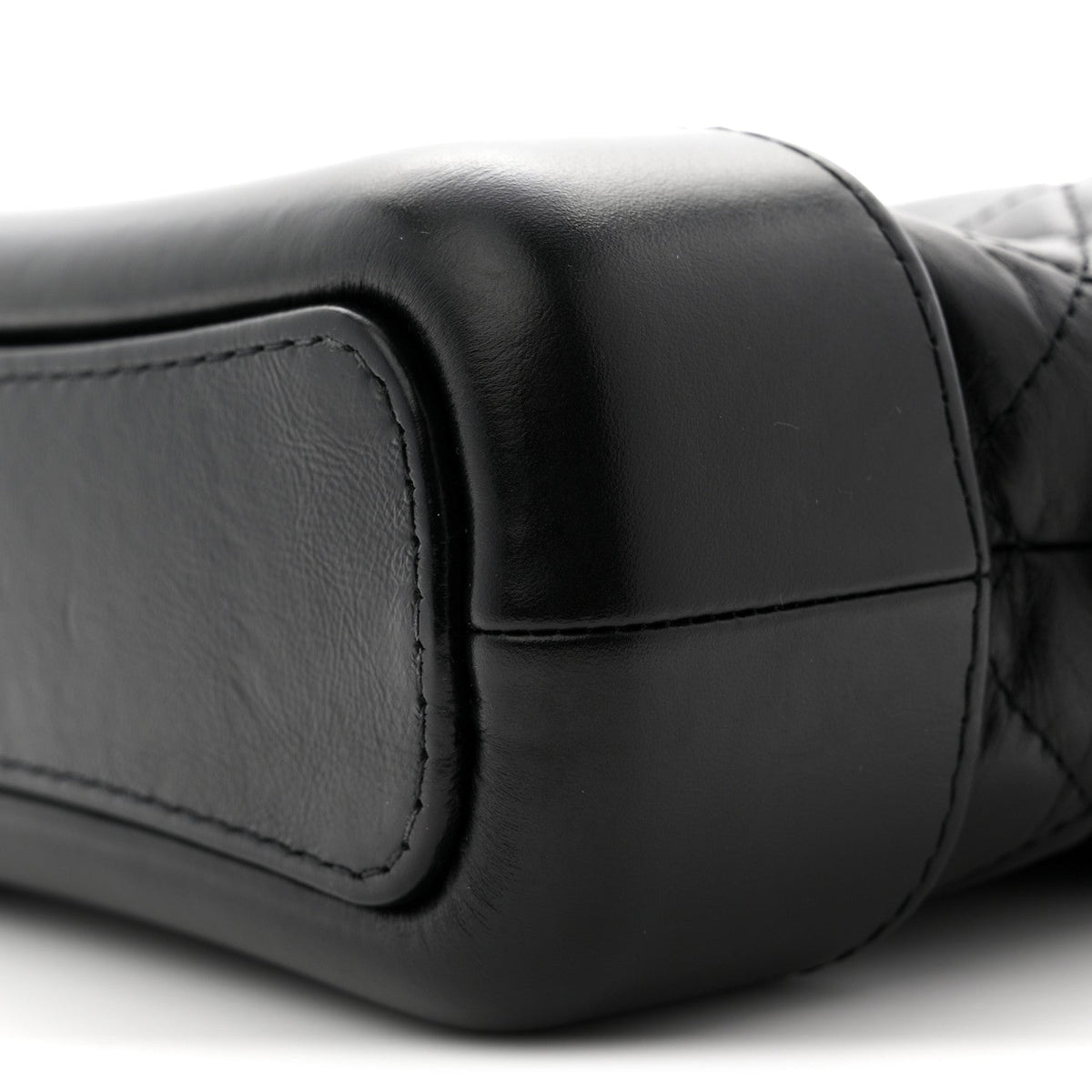 Aged Calfskin Quilted Small Gabrielle Hobo So Black