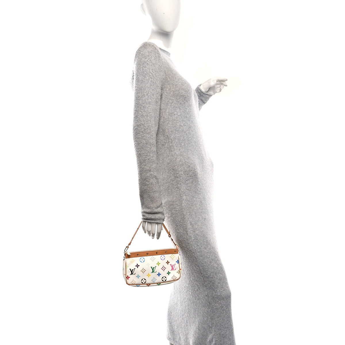 Monogram Multicolor Pochette Accessories White