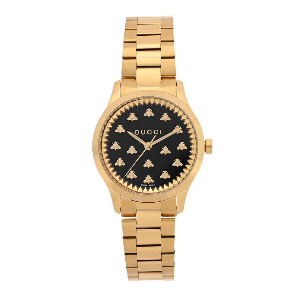 Stainless Steel 32mm G-Timeless Bee Quartz Watch Black