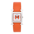 Stainless Steel Swift 21mm Heure H Hour Quartz Watch Orange