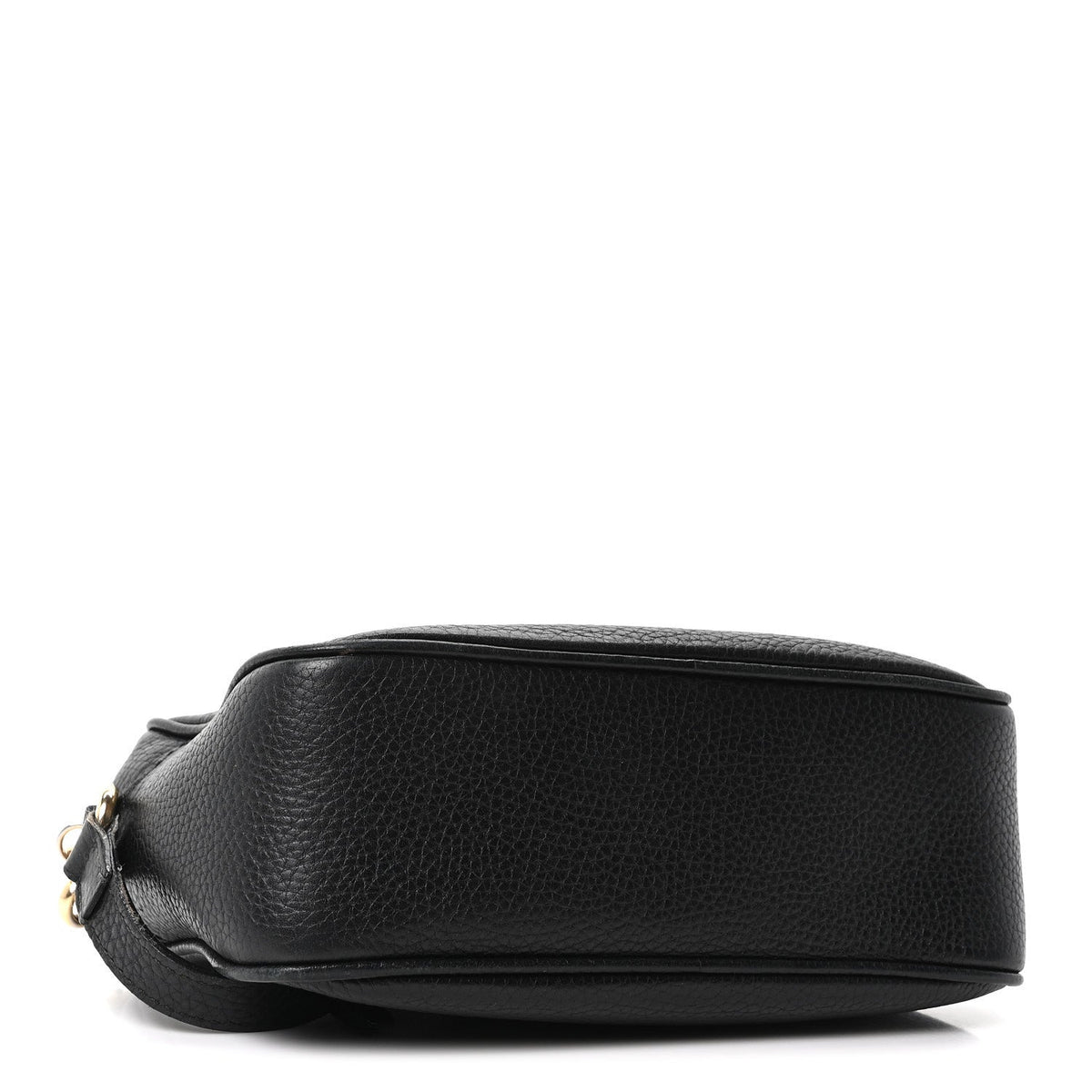 Pebbled Calfskin Small Soho Disco Bag Black