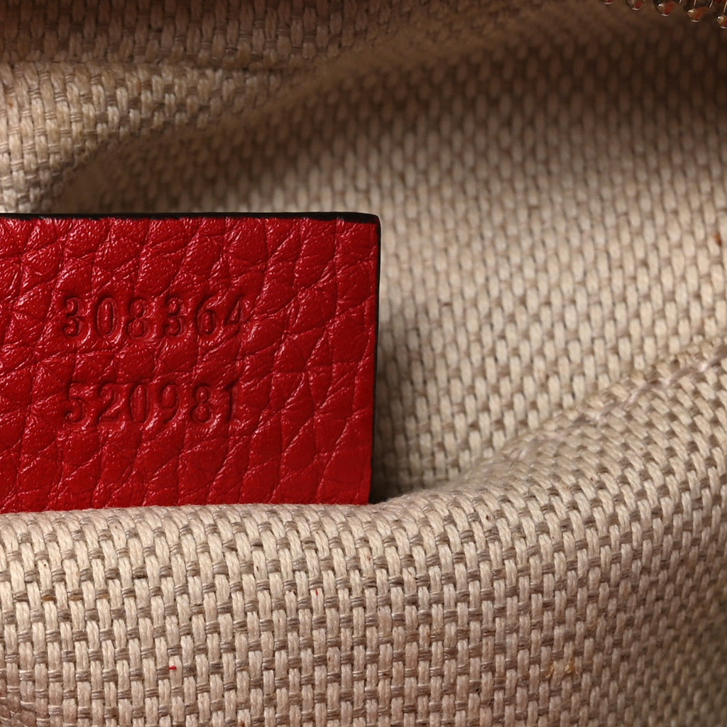 Pebbled Calfskin Small Soho Disco Bag Tabasco Red