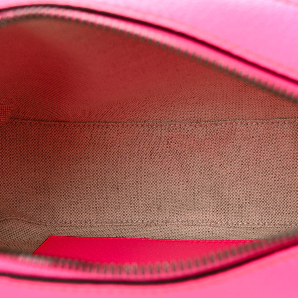 GG Supreme Monogram Textured Dollar Calfskin Web Ophidia Small Crossbody Bag Beige Ebony Fuchsia