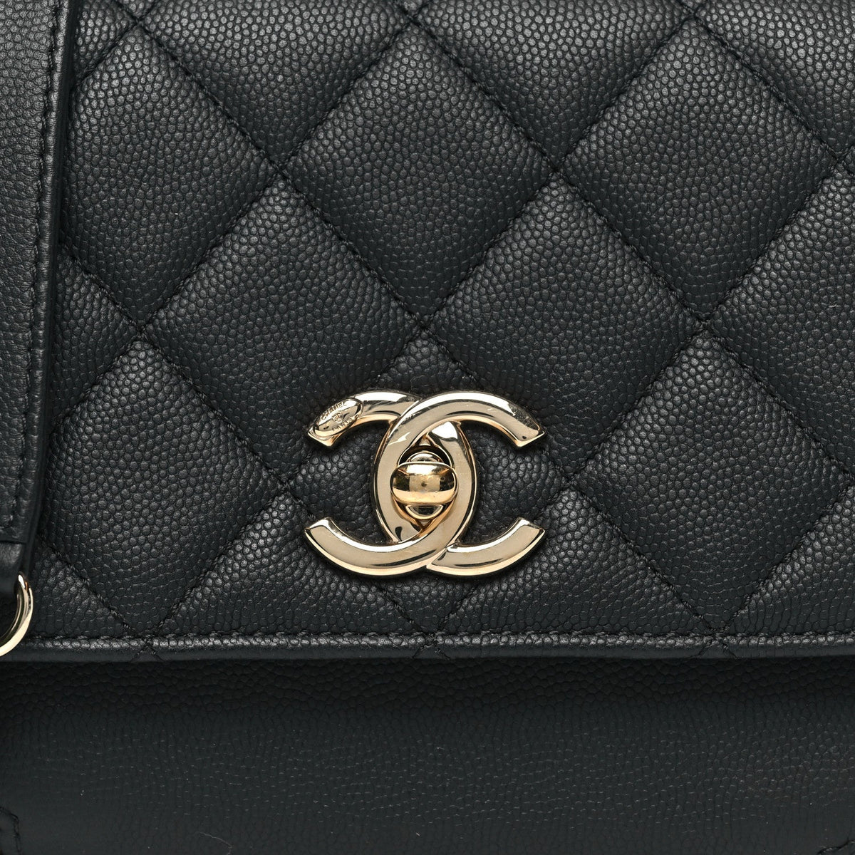 Caviar Quilted Small Business Affinity Flap Black