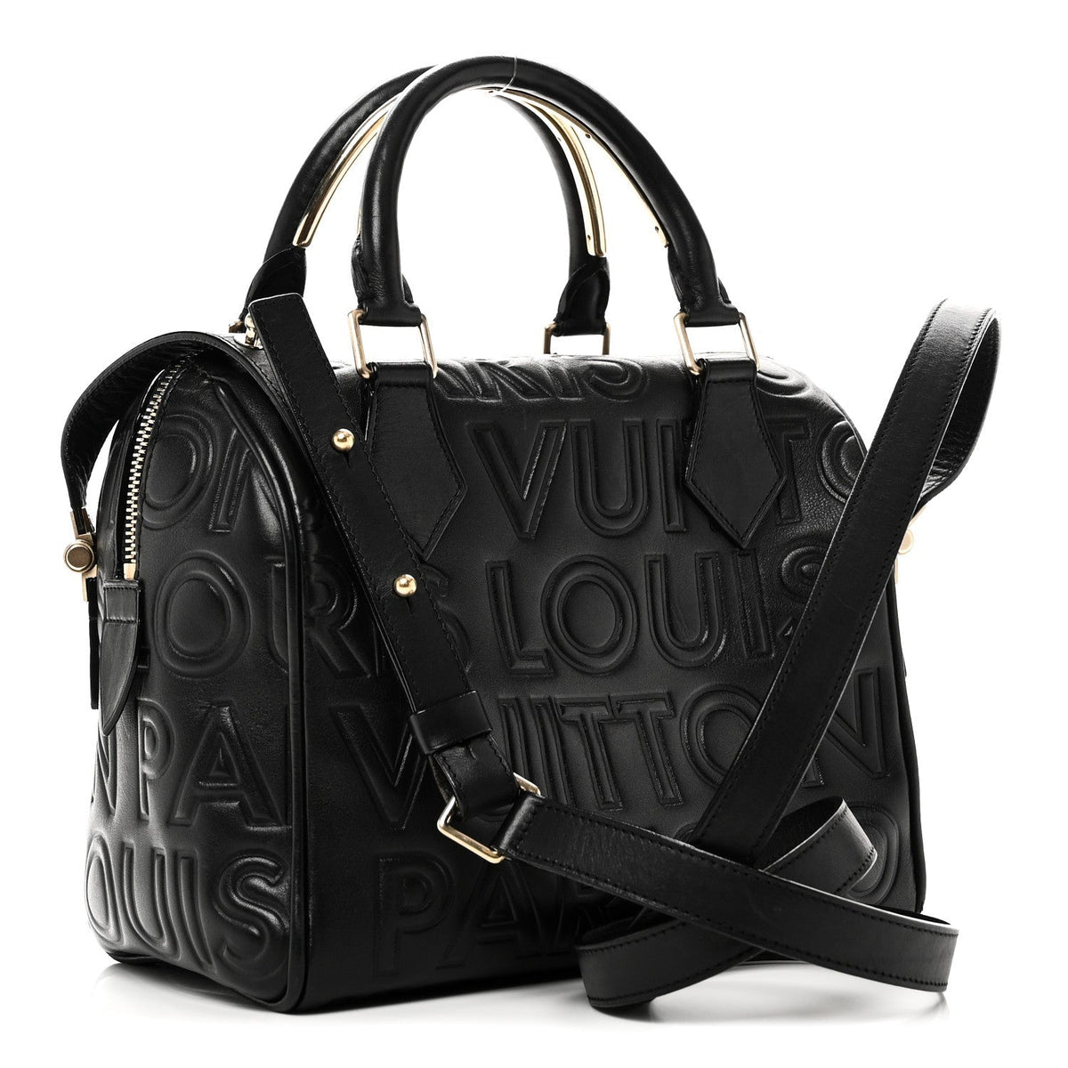 Calfskin Embossed Mini Cube Speedy Black