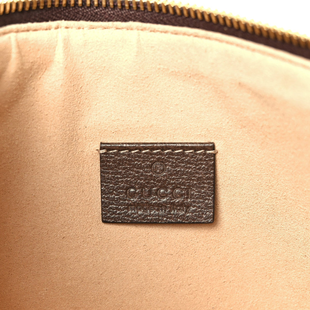 GG Supreme Monogram Large Ophidia Pouch Clutch Brown