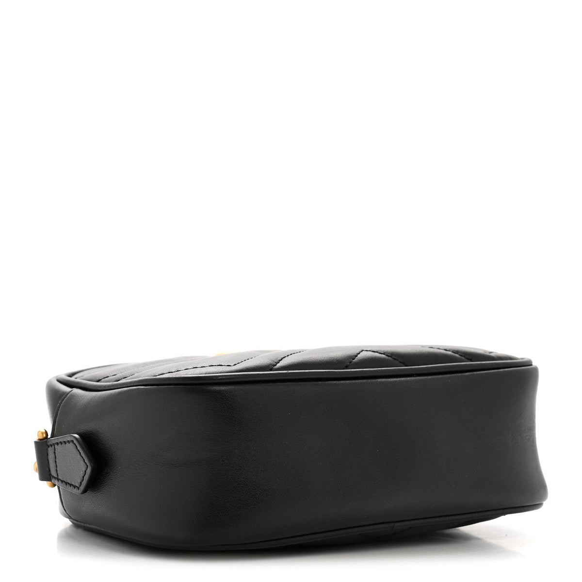 Calfskin Matelasse Mini GG Marmont Chain Shoulder Bag Black
