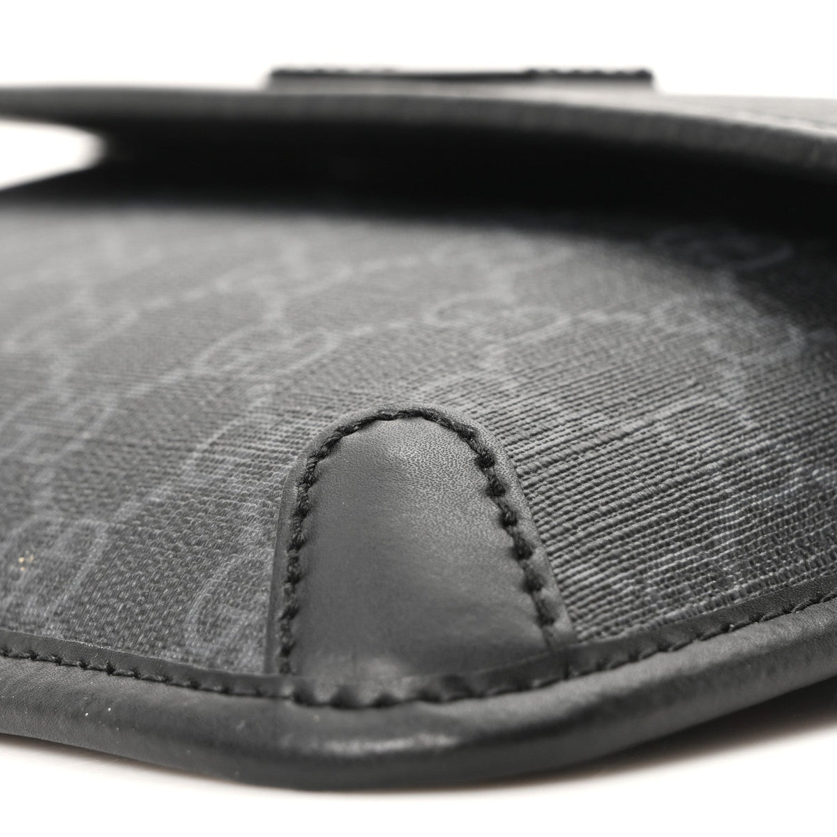 GG Supreme Monogram Web Slim Belt Bag Black Grey