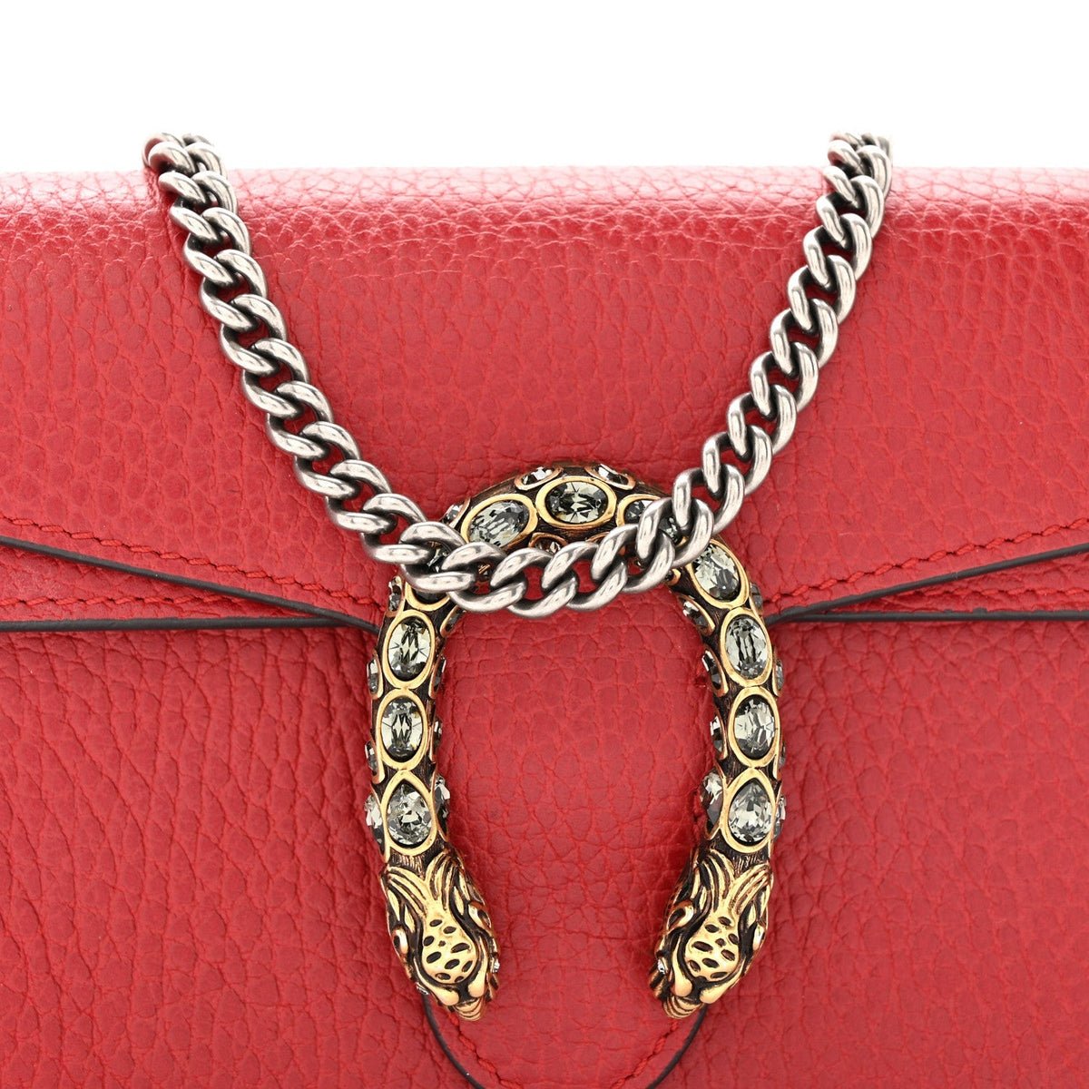 Calfskin Super Mini Dionysus Shoulder Bag Hibiscus Red
