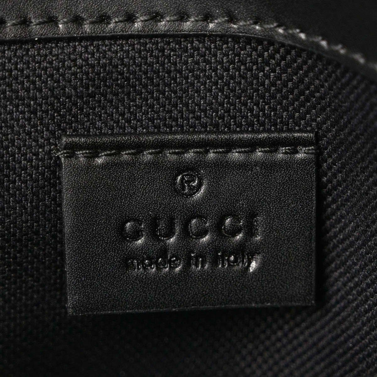 GG Supreme Monogram Web Slim Belt Bag Black Grey