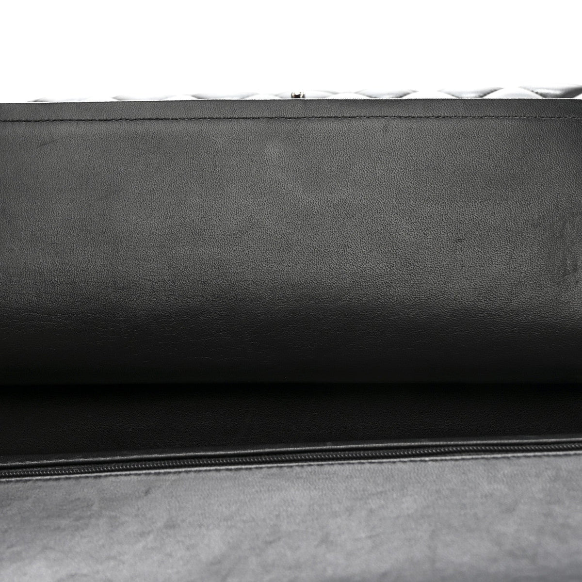 Lambskin Quilted Jumbo Double Flap Black