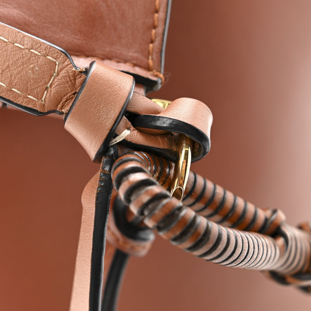 Calfskin Gate Bucket Bag Brown