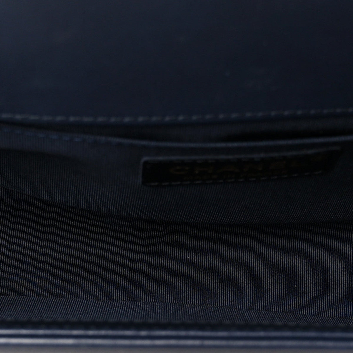 Lambskin Quilted Medium Boy Flap Dark Navy