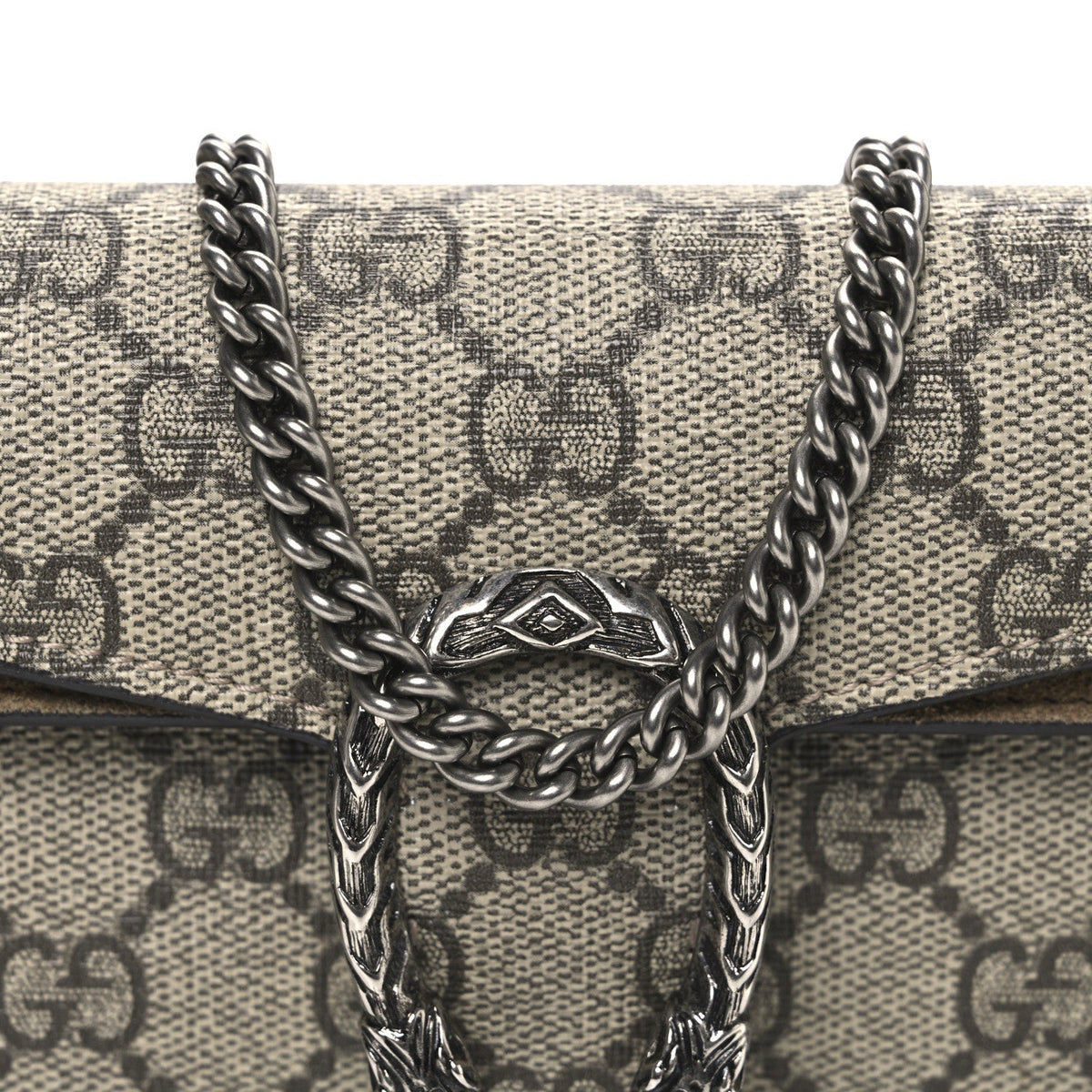 GG Supreme Monogram Super Mini Dionysus Shoulder Bag Taupe