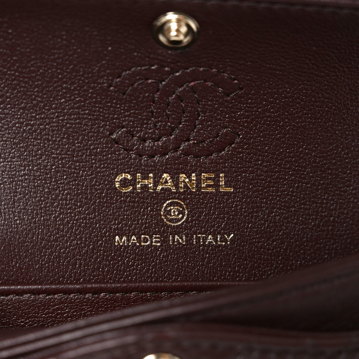 Lambskin Quilted Mini Double Flap With Hook Dark Brown