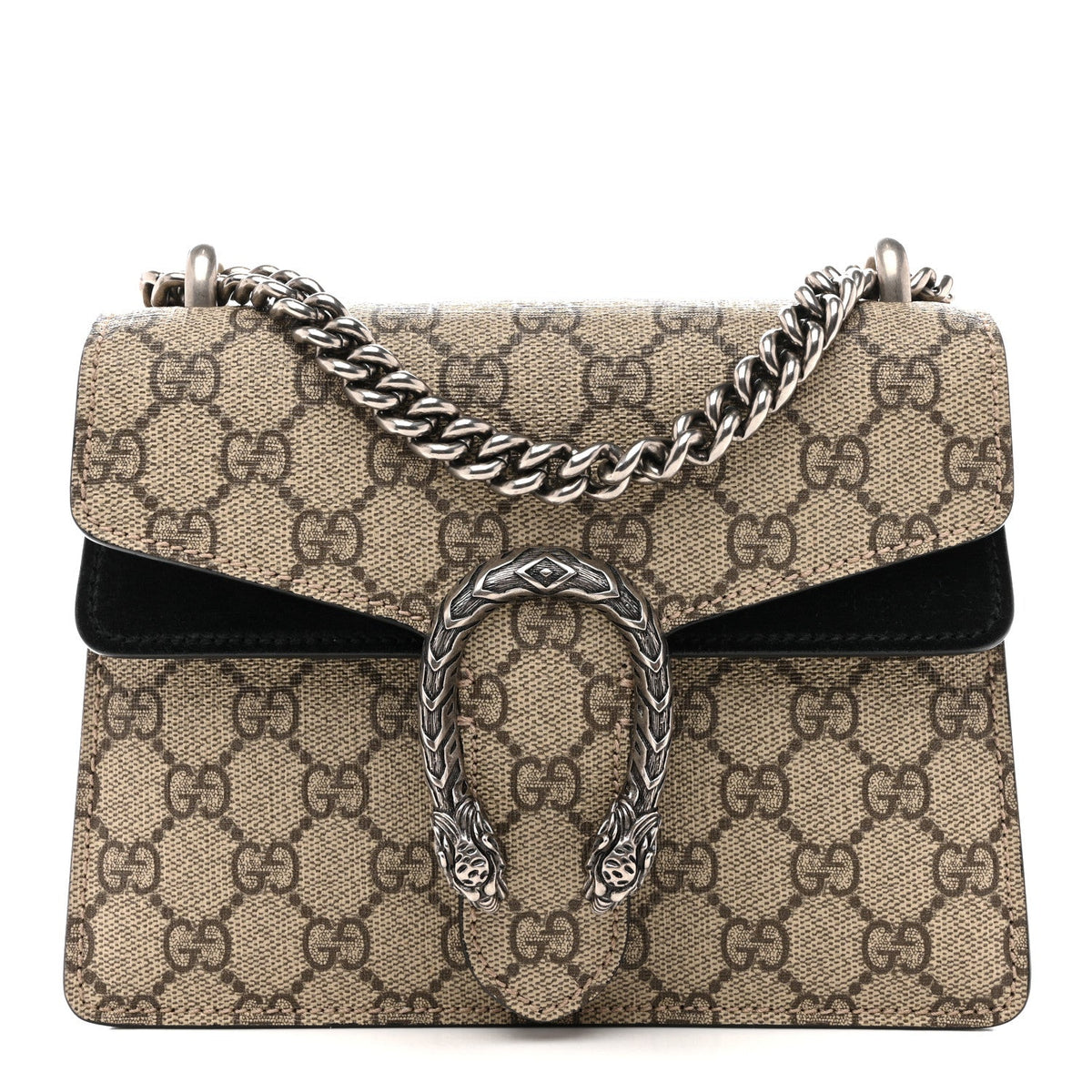 GG Supreme Monogram Mini Dionysus Shoulder Bag Black