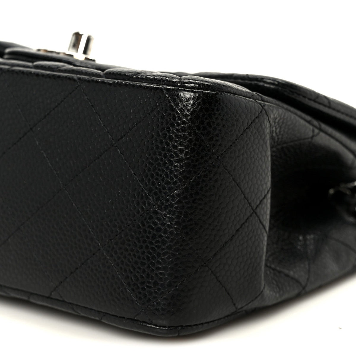Caviar Quilted Mini Square Flap Black