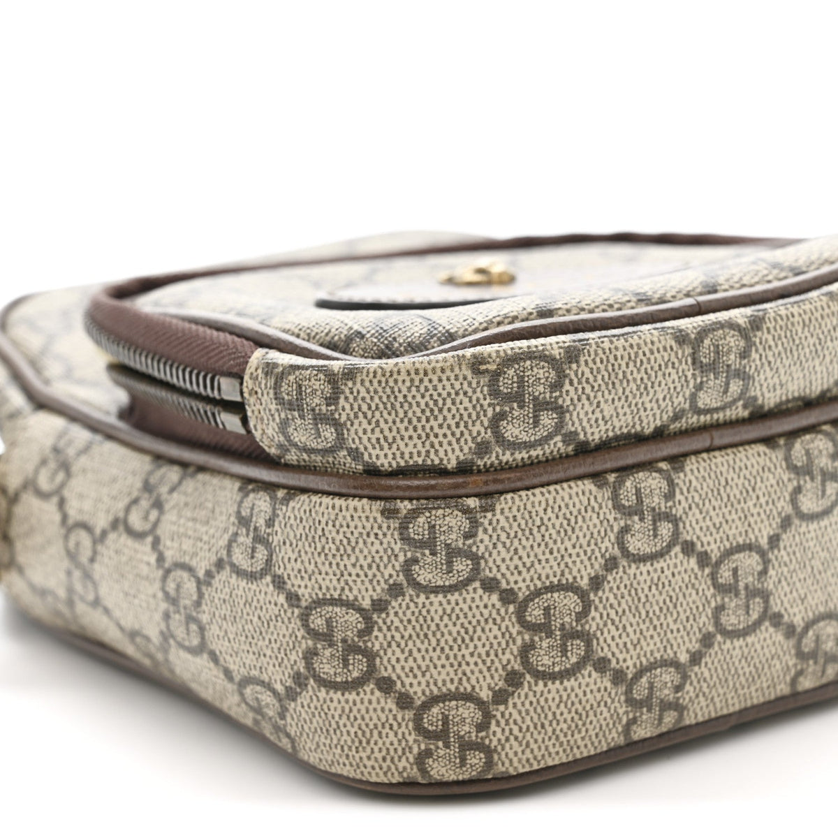 GG Supreme Monogram Mini Neo Vintage Double Zip Messenger Bag Beige New Acero Crop
