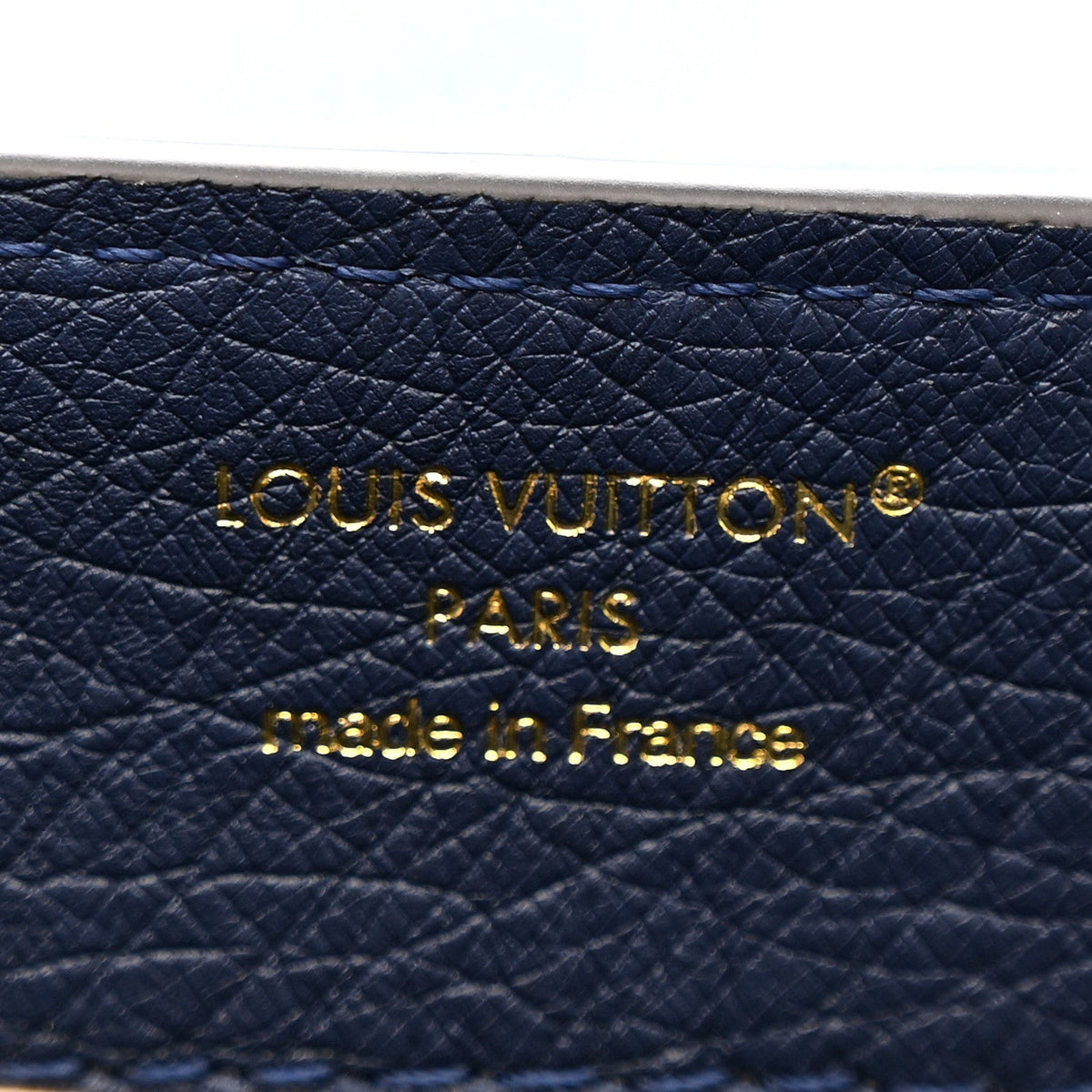 Ostrich Capucines Mini Indigo