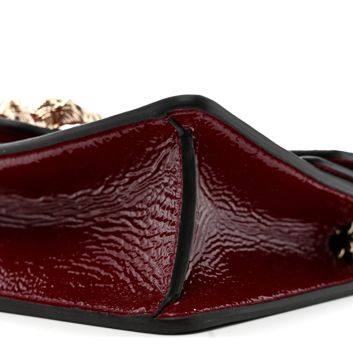 Crinkled Patent Mini Dionysus Shoulder Bag Rosso Ancora Red