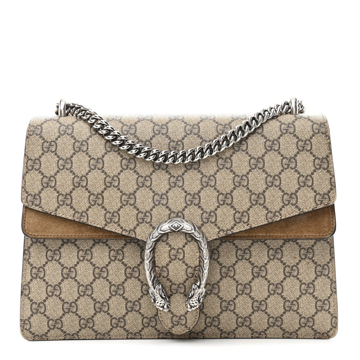 GG Supreme Monogram Medium Dionysus Shoulder Bag Taupe