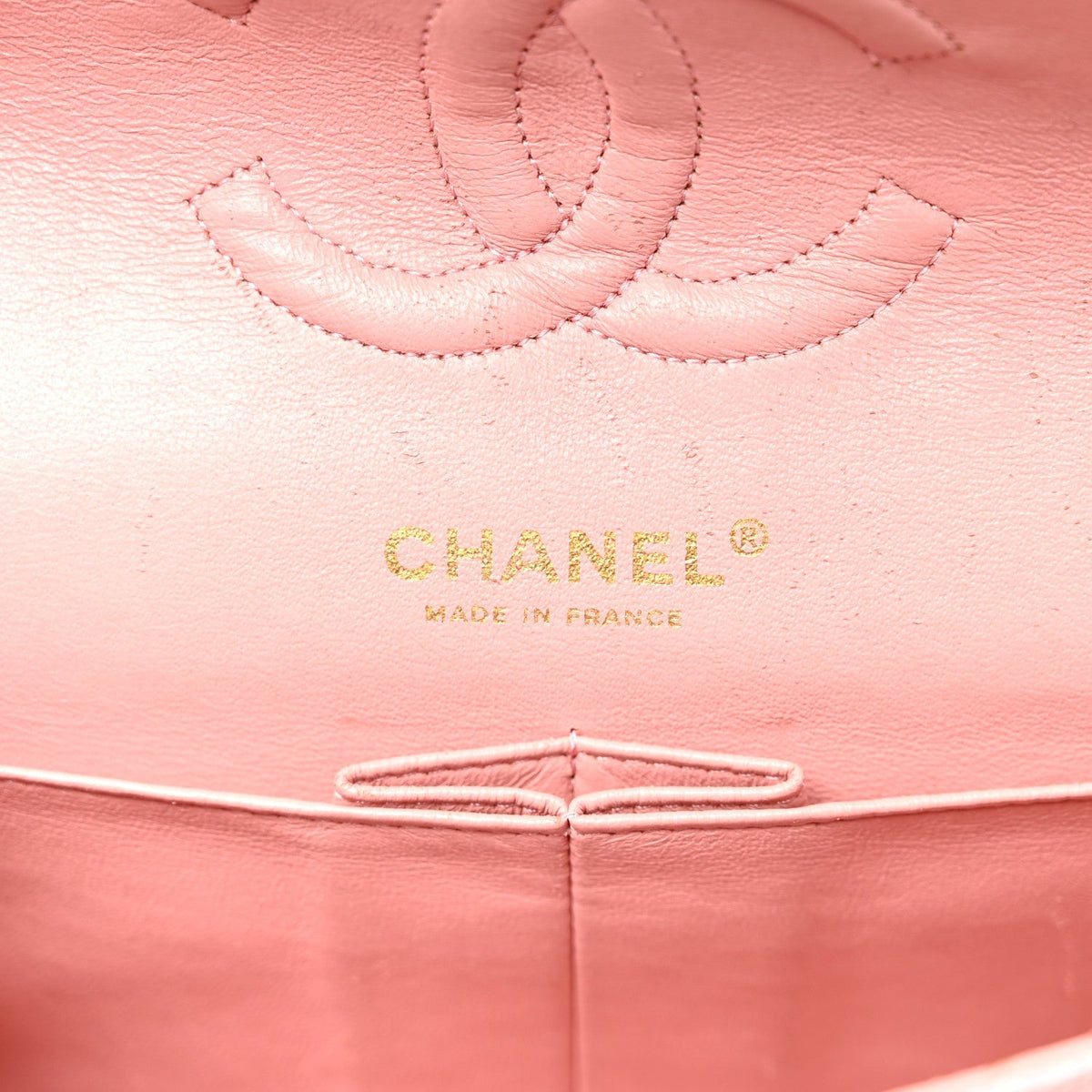 Caviar Quilted Medium Double Flap Light Pink
