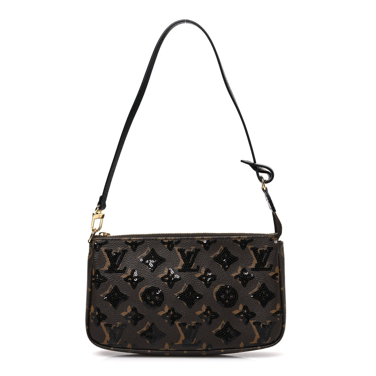 Monogram Sequins Pochette Accessories Black
