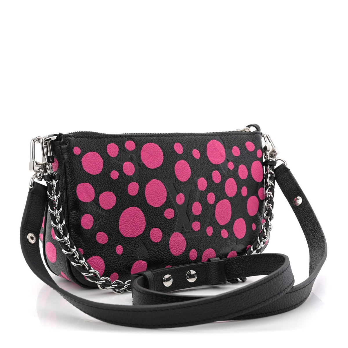 LV X YK Empreinte Multi Pochette Accessories Black Fuchsia