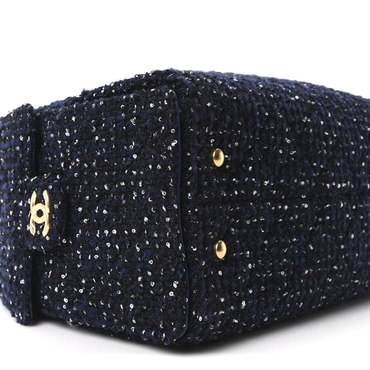 Tweed Quilted Small Chanel 25 Handbag Blue