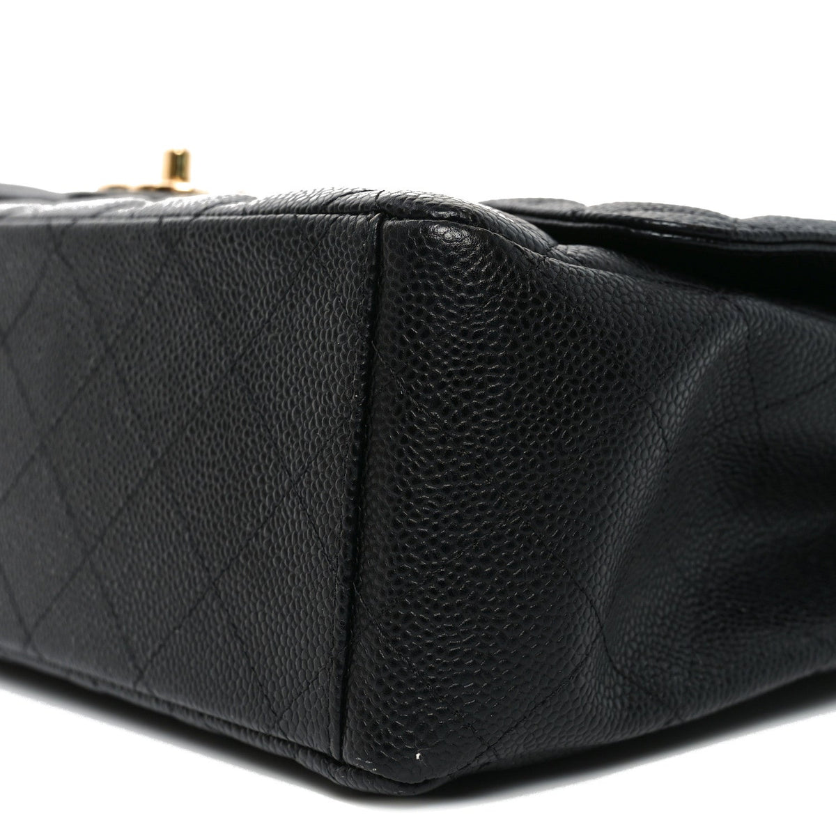 Caviar Quilted Maxi Double Flap Black