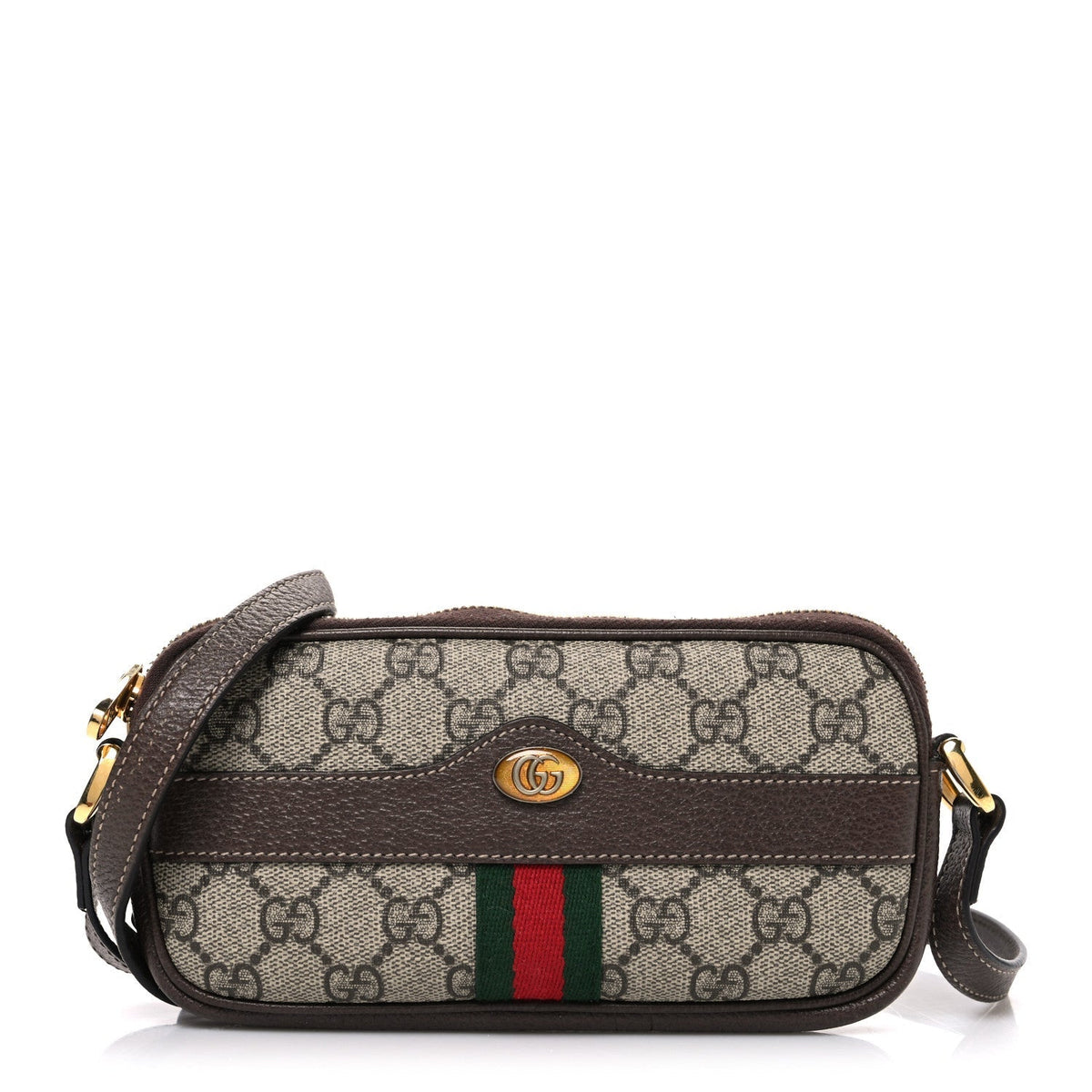 GG Supreme Monogram Web Mini Ophidia GG Bag Brown