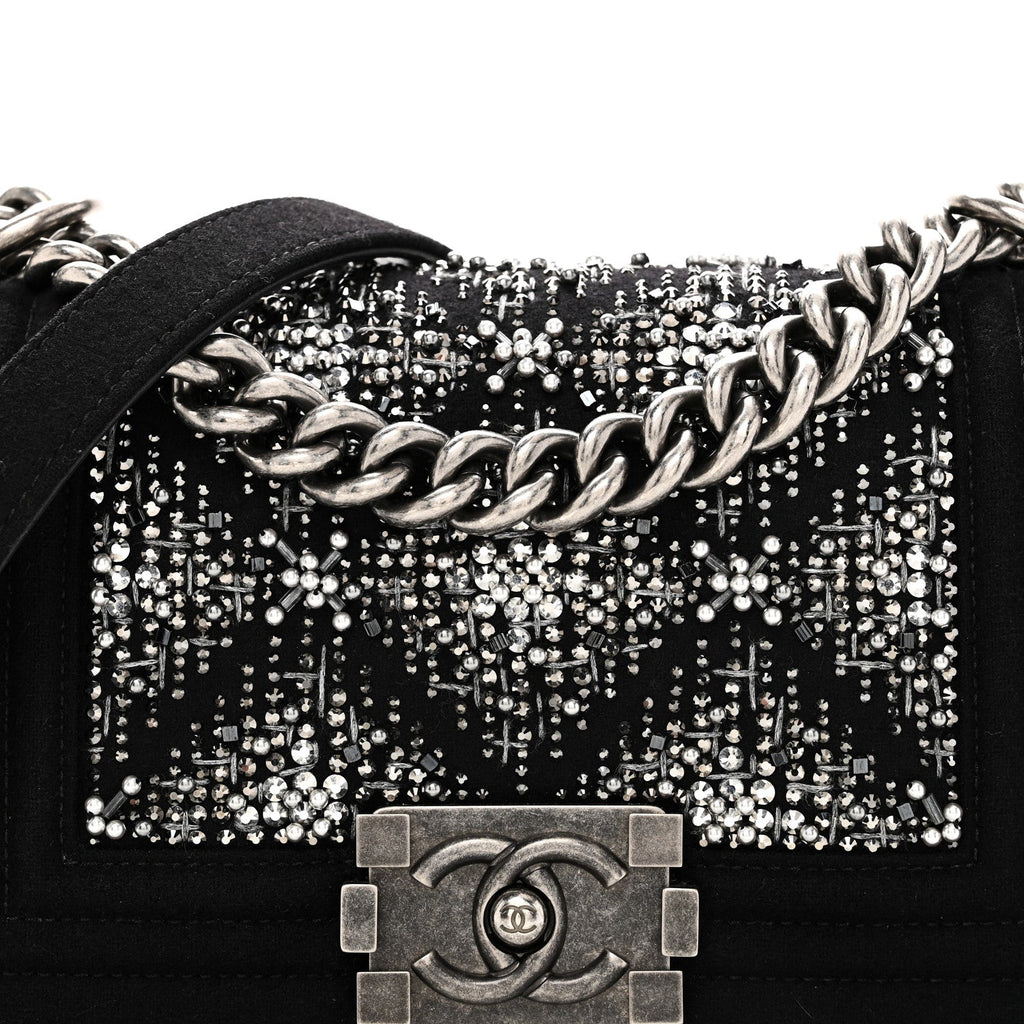 Wool Felt Embellished Small Boy Flap Black