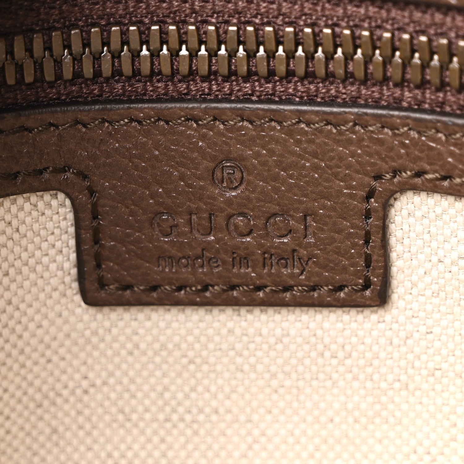Soft GG Supreme Monogram Medium Ophidia Belt Bag Dark Brown