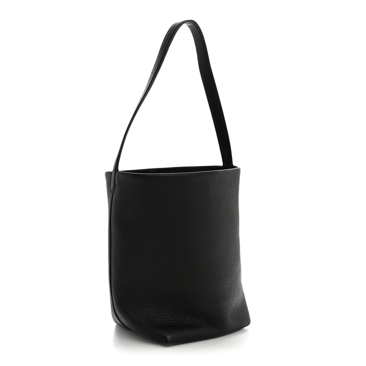 Grained Calfskin Medium N/S Park Tote Black