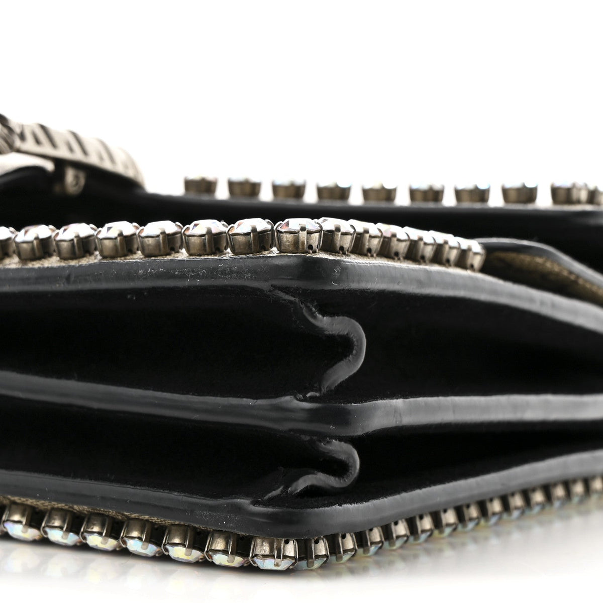 GG Supreme Monogram Crystal Small Dionysus Shoulder Bag Black