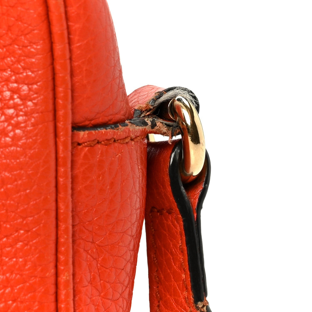 Pebbled Calfskin Small Soho Disco Bag Sun Orange