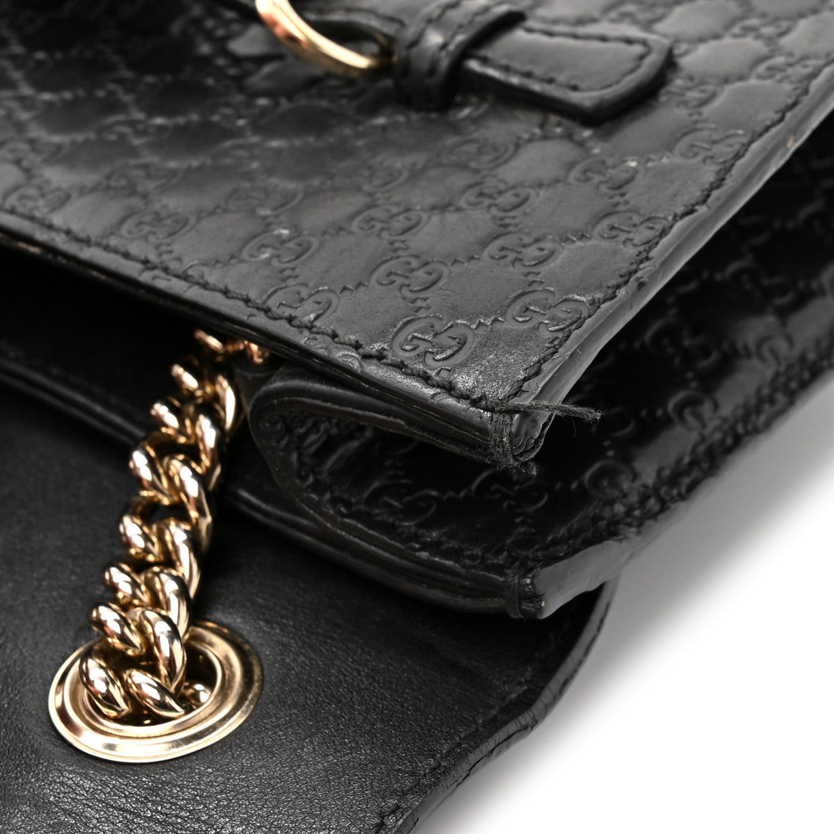 Microguccissima Mini Emily Chain Shoulder Bag Black