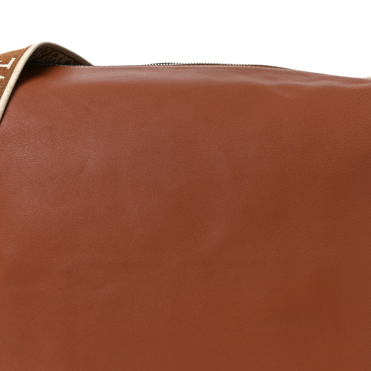 Supple Smooth Calfskin Jacquard Cubi Crossbody Bag Tan