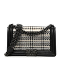 PVC Thread Woven Medium Boy Flap Black