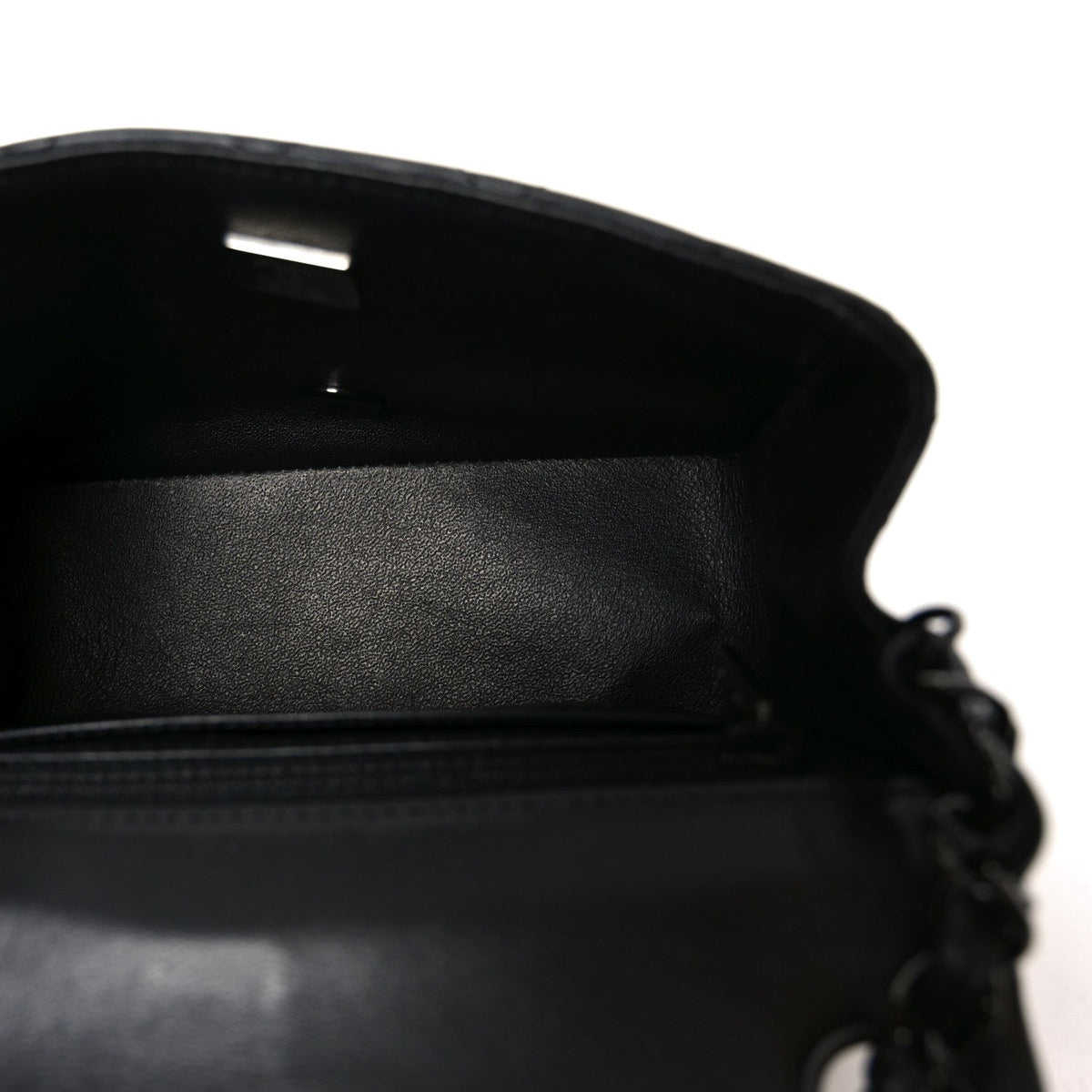 Lambskin Quilted Mini Square Flap So Black