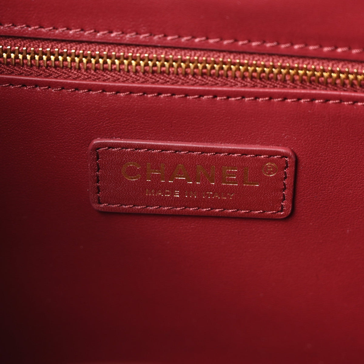 Calfskin Crocodile Embossed Archetype Small Shopper Tote Burgundy