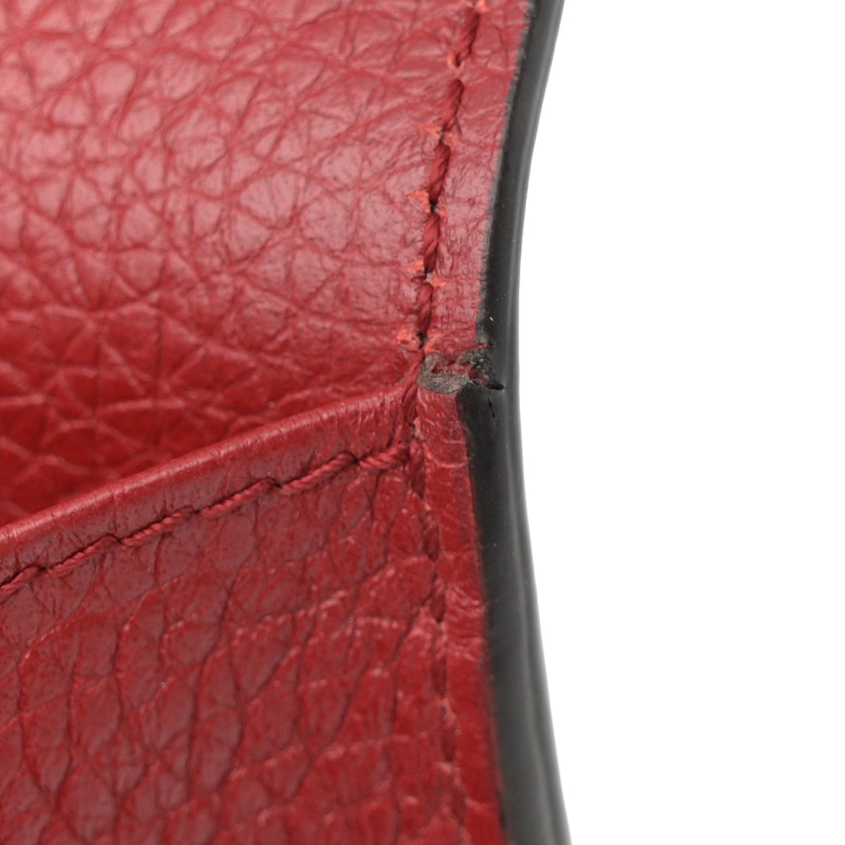Calfskin GG Marmont Chain Wallet Vulcanic Red