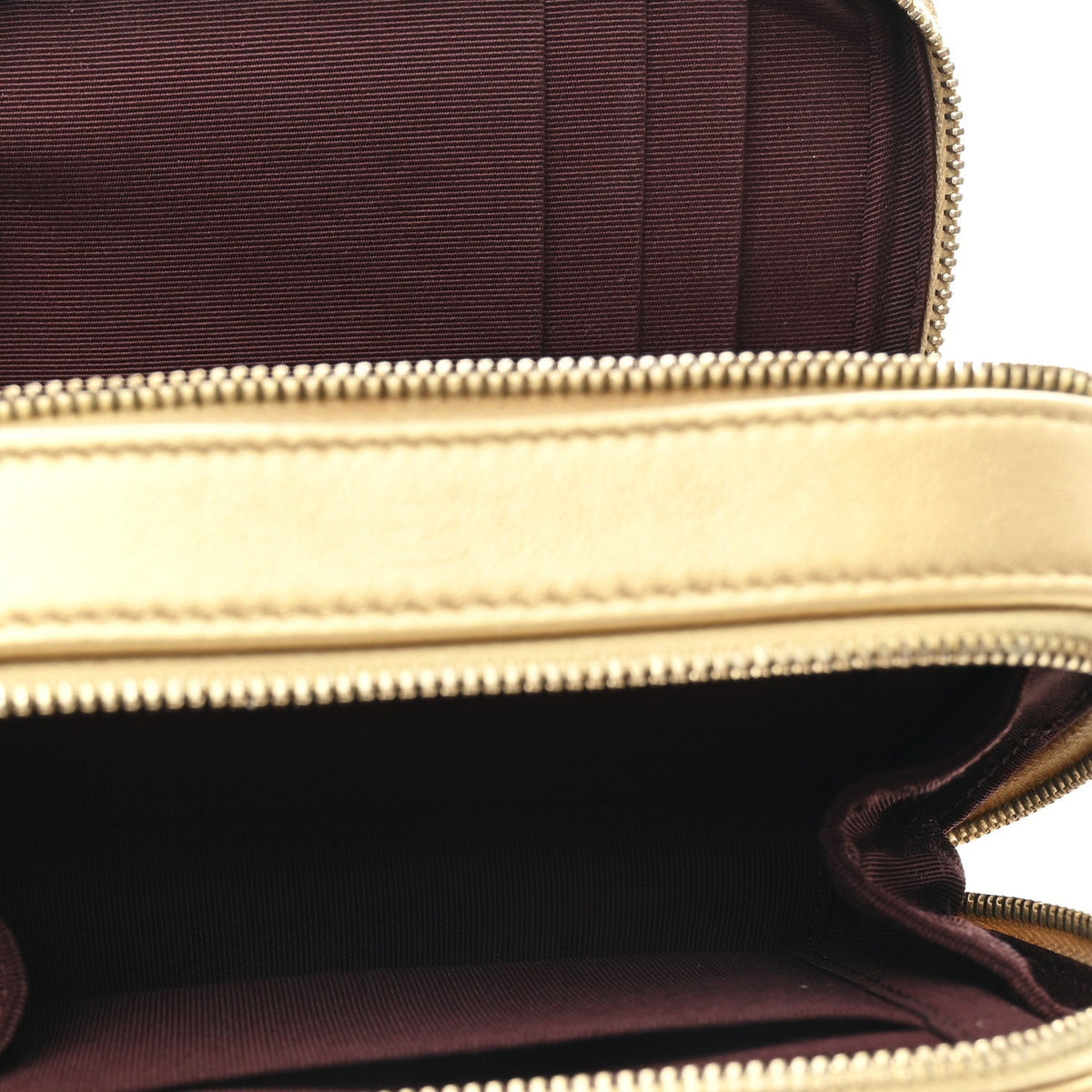 Metallic Lambskin Mini Coco Boy Camera Case Gold