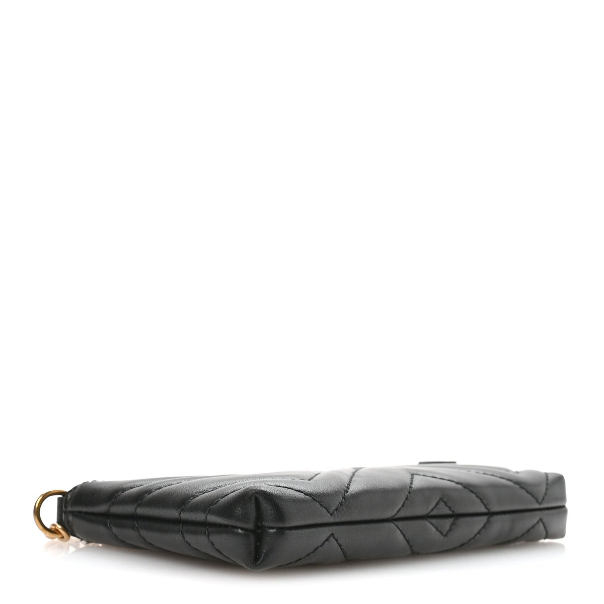 Calfskin Matelasse Mini GG Marmont Chain Bag Black