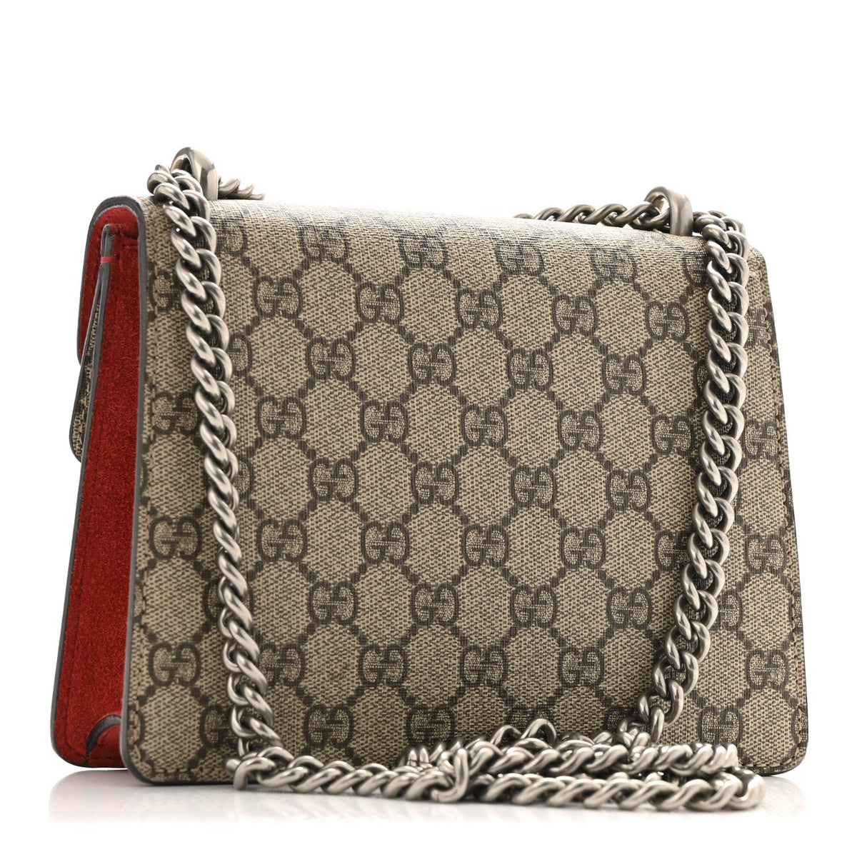 GG Supreme Monogram Mini Dionysus Shoulder Bag Hibiscus Red
